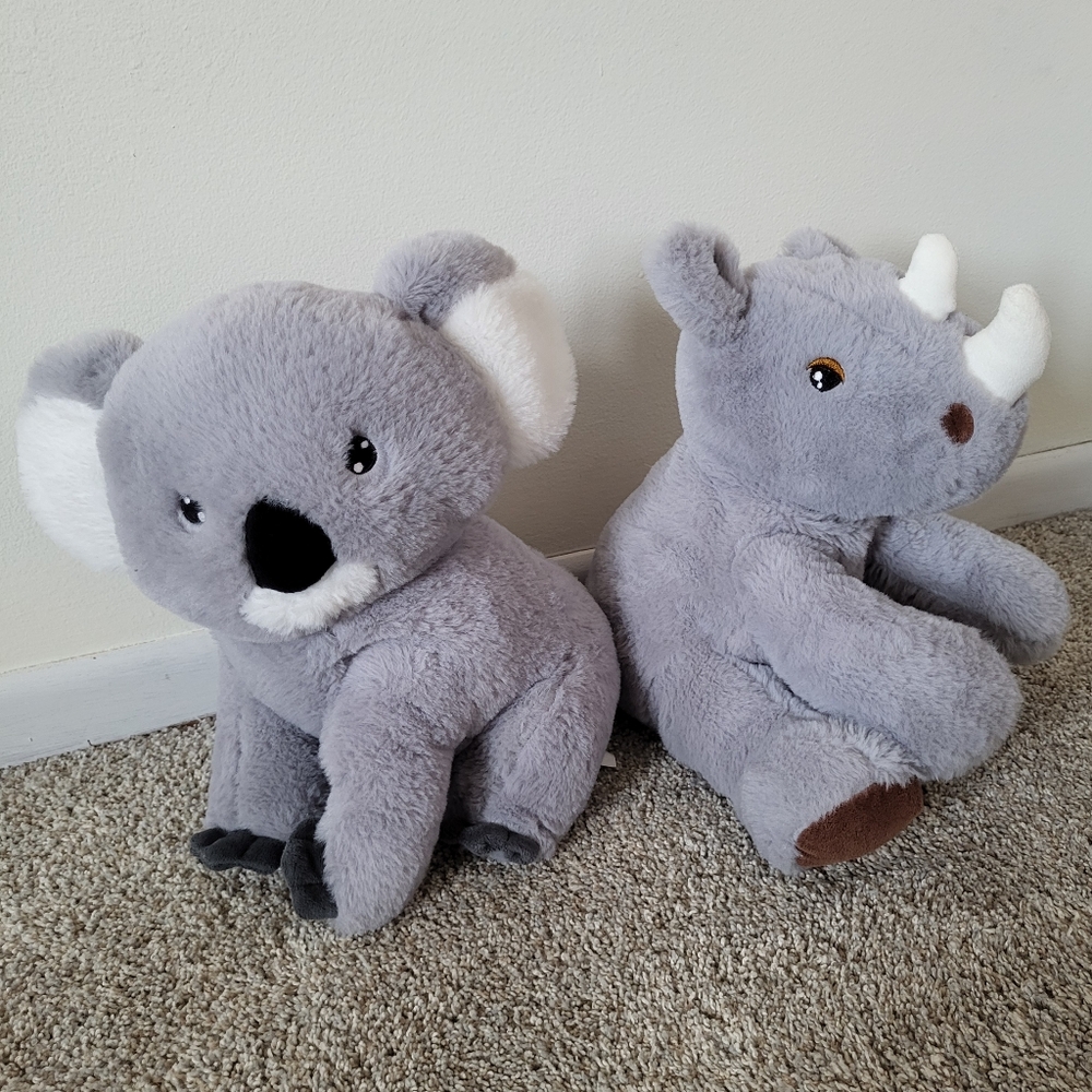 Koala Rhino Plushie Set Stuffed Animal Toys Easter Basket Gifts Kids Boys Girls